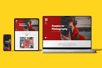 design modern photography website for photographer and videographer portfolio