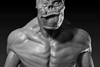 do zbrush sculpting, modeling, and making stl file for 3d printing