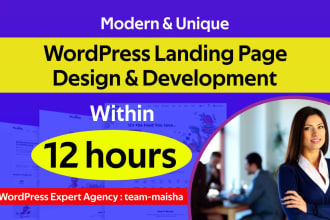design wordpress landing page or elementor pro landing page