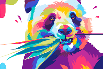 draw your pet to colorful pop art