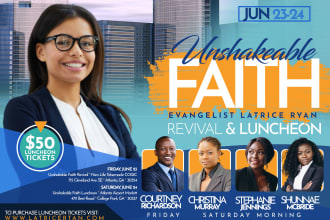 do exceptional church flyer or event flyer design within 6 hrs
