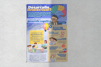 design digital infographics, posters and brochures