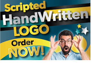 create scripted handwritten logo