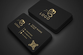 do minimal creative luxury business card design in 12h