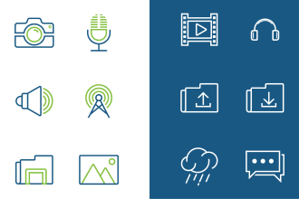 design vector, simple and custom icon set