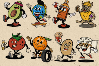 draw a vintage 30s cartoon character