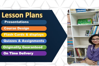provide course outline lesson plan and course content services