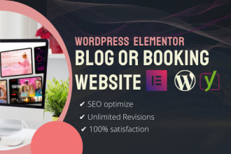 develop wordpress blog or booking website