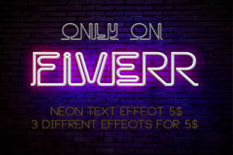 design neon glow light for text or logo