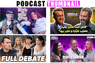 design youtube podcast thumbnail in 3 hours