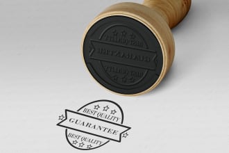 create digital rubber stamp logo and seal wax
