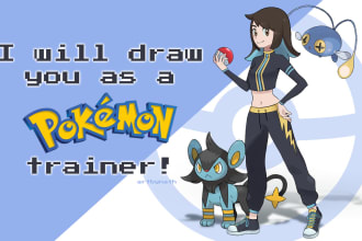 draw you or your character as a pokemon trainer