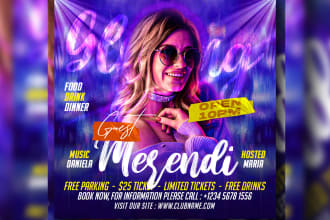 create party flyer event, club, business, real estate, flyers