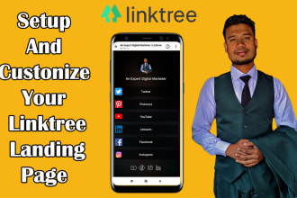 create and setup linktree landing page for social media biolink