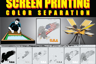 do color separation and vector tracing for screen printing