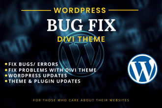 fix critical wordpress divi bug, error, problem or issue