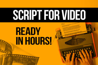 write a script for your video ad or explainer