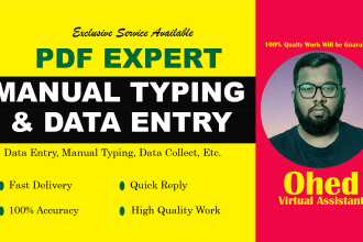 convert PDF to word, excel, PDF form, data entry, typing