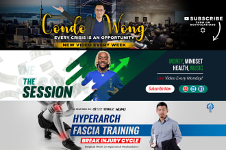 design a professional youtube banner or channel art