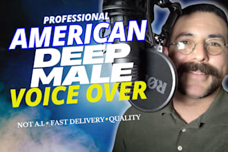 record professional epic movie deep american male voice over