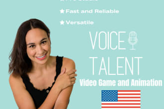 record a female voice over for video game or animation