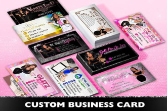 make customized business cards including cartoon, beauty, hair and cosmetics