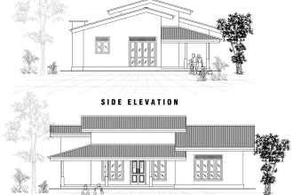 draw, redraw 2d architectural floor plan and draw 3d floor plan