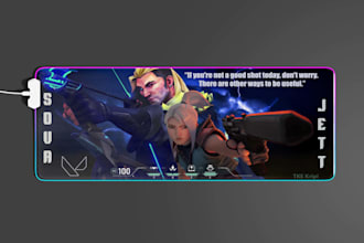 make a custom design illustration for mouse pad