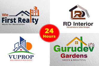 design real estate and property construction logo