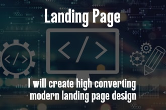 create high converting modern landing page design
