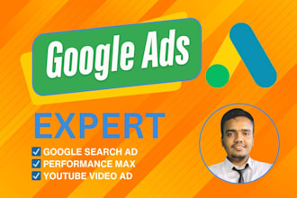 do google adwords search ads PPC campaign, pmax, display ads, and youtube ads