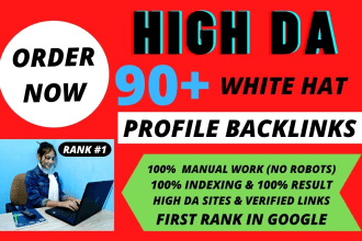 provide high da profile backlinks manual link building