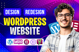 build wordpress website development, redesign wordpress using elementor pro