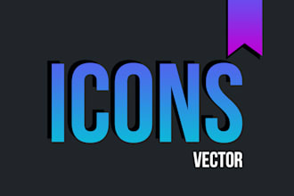 create a unique custom vector icon set