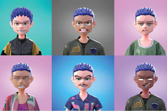 create cute nft art and character illustration clay style