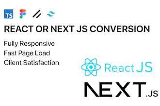 convert figma to react or next js, with tailwind typescript