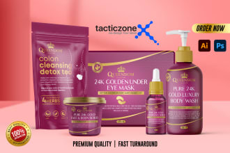 design cosmetic label, skincare labels, beauty product labels and jar labels