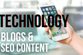 write technology blogs and SEO content