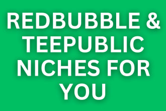 research profitable niches for redbubble teepublic store