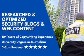 write security blogs with SEO optimization