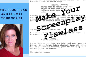 proofread and ensure professional formatting of your screenplay