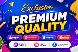 shopify store banner any web banners, hero image design