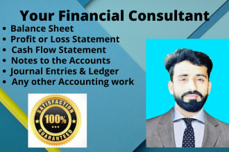 prepare profit or loss balance sheet and cash flow