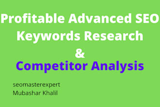 do advanced SEO keywords research, site audit, and competitor analysis