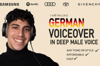 record german voiceover deep male voice deutscher sprecher