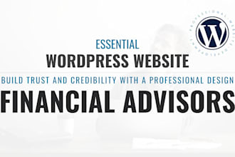 build a wordpress website for your financial services