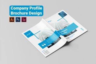 design company profile, business brochure, bifold or trifold brochure