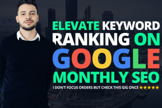 elevate keyword rank on google monthly SEO links building service