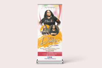 design a professional church and business retractable banner