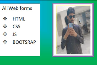 create all web form using html, css and bootstrap